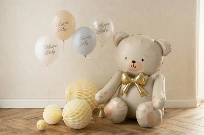 Foil Balloon Bear, Cream