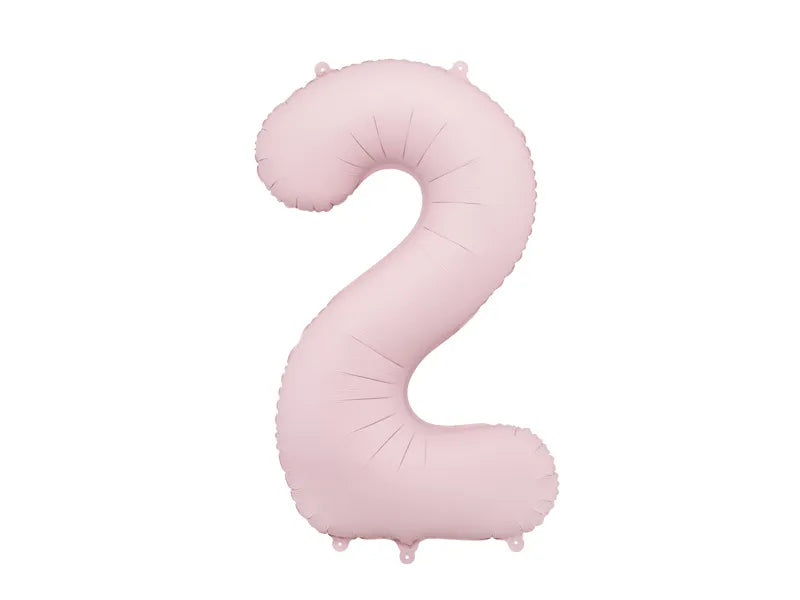 Foil Balloon Number Light Pink