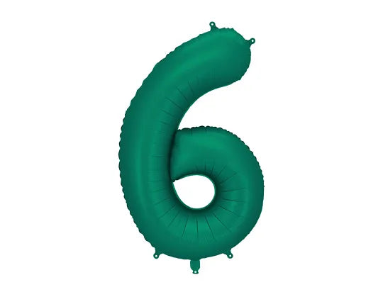 Foil Balloon Number Bottle Green