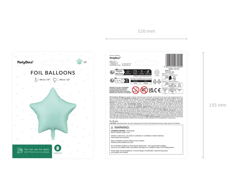 Foil Balloon Star Green