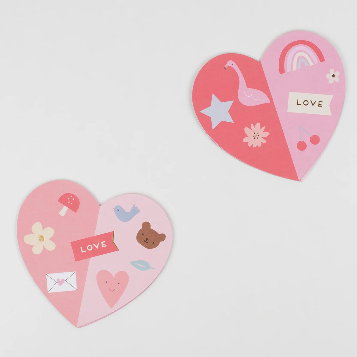 Heart Concertina Valentine Cards & Stickers