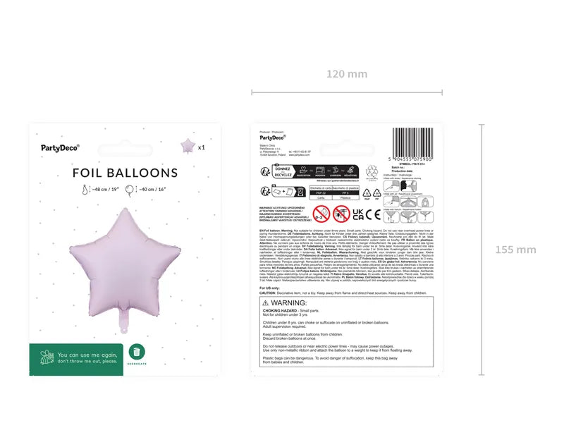 Foil Balloon Star Purple