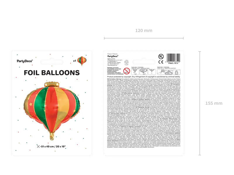 Foil Balloon Christmas Bauble Mix
