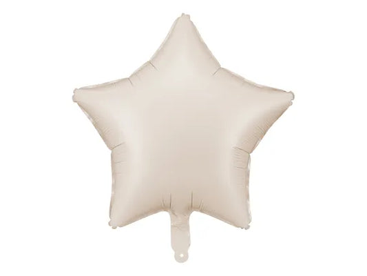 Foil Balloon Star Beige