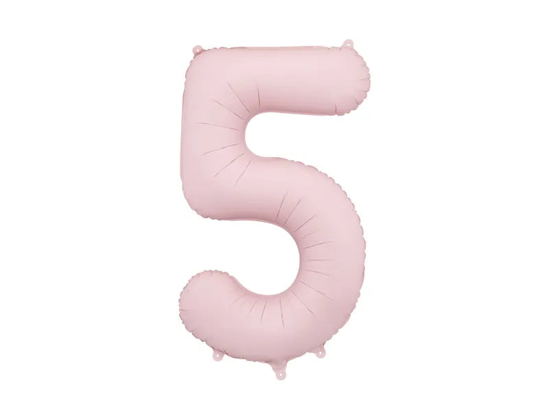 Foil Balloon Number Light Pink