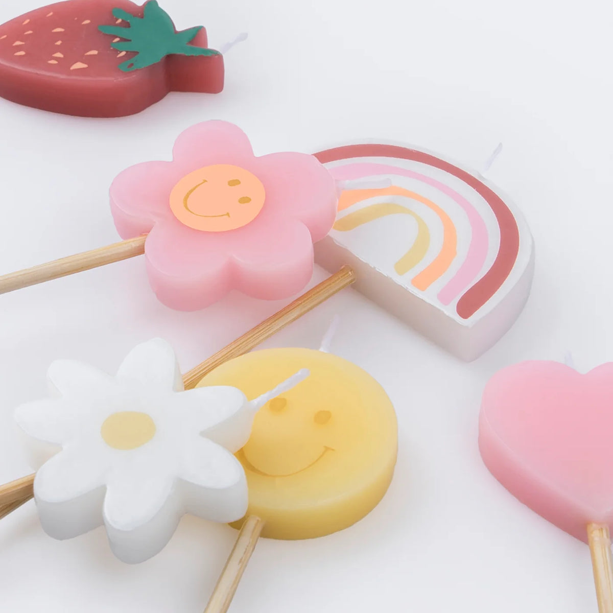Happy Faces Icons Candles (x6)
