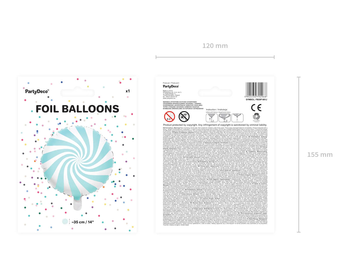 Foil Balloon Candy, Light Blue