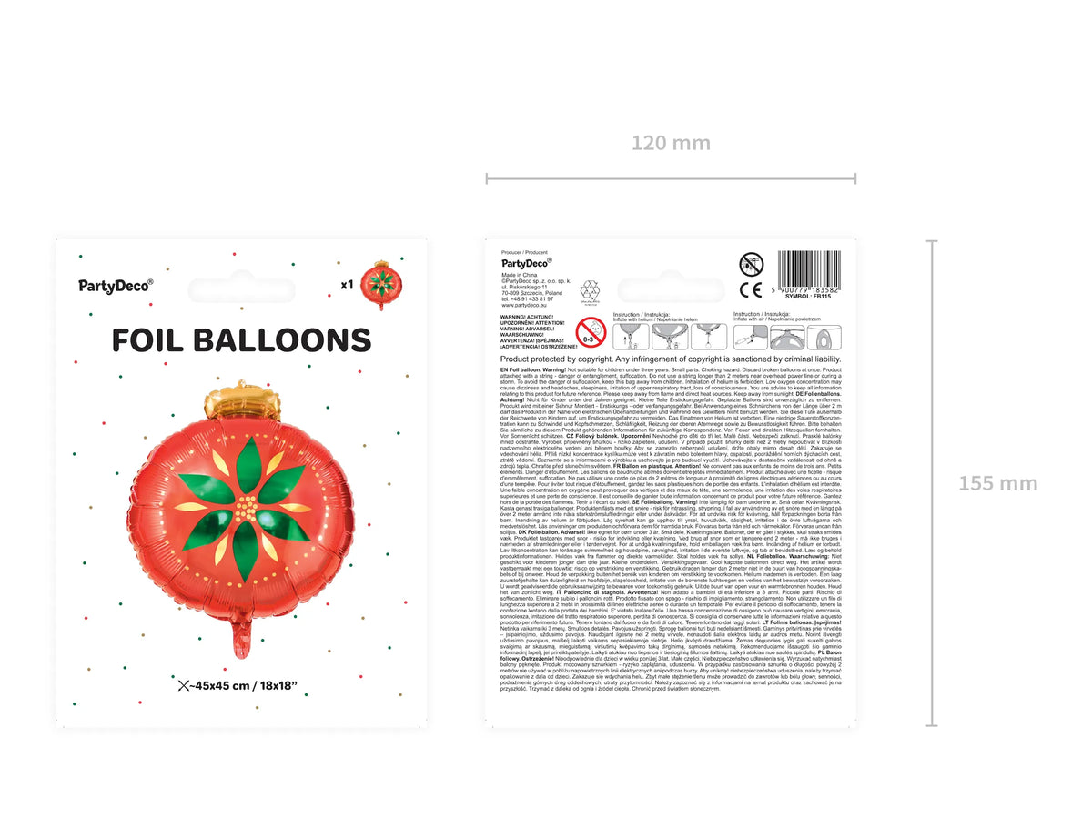 Foil Balloon Christmas Bauble