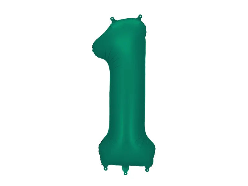 Foil Balloon Number Bottle Green