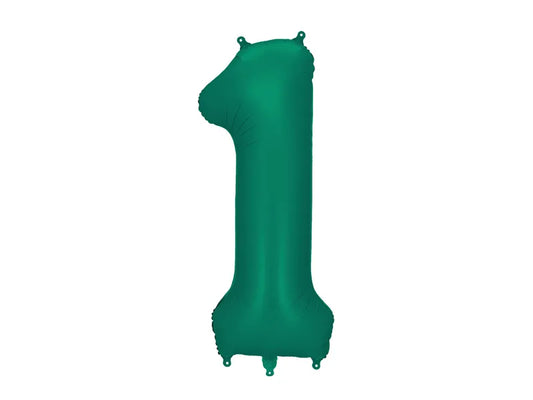 Foil Balloon Number Bottle Green