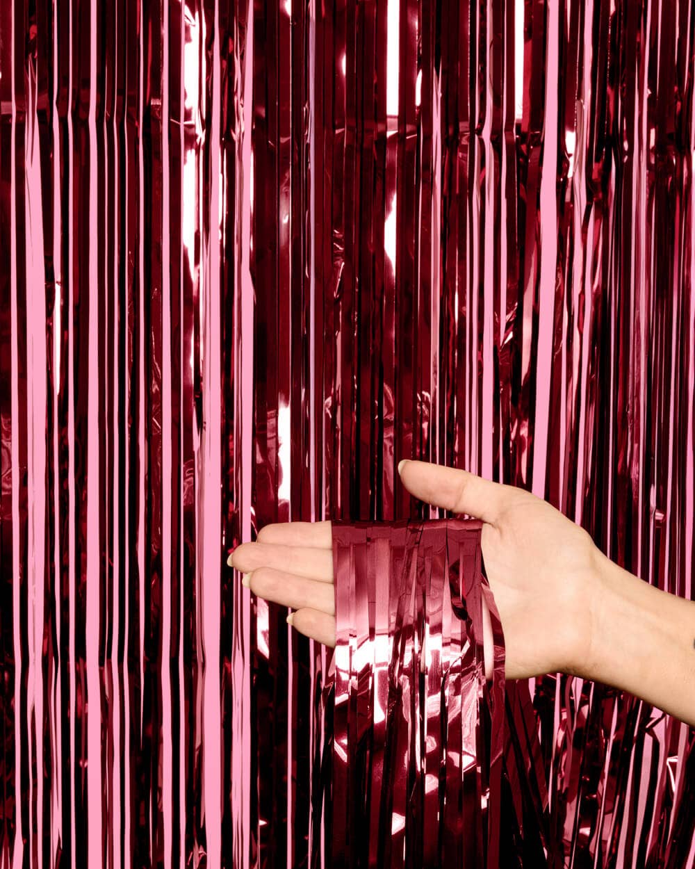 Merlot Curtain - set of 2 curtains, burgundy fringe, red