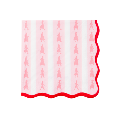 AMERICAN GIRL®  X BONJOUR FETE PINK STRIPE LARGE NAPKINS