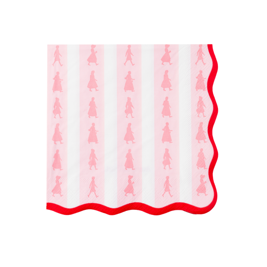 AMERICAN GIRL®  X BONJOUR FETE PINK STRIPE LARGE NAPKINS