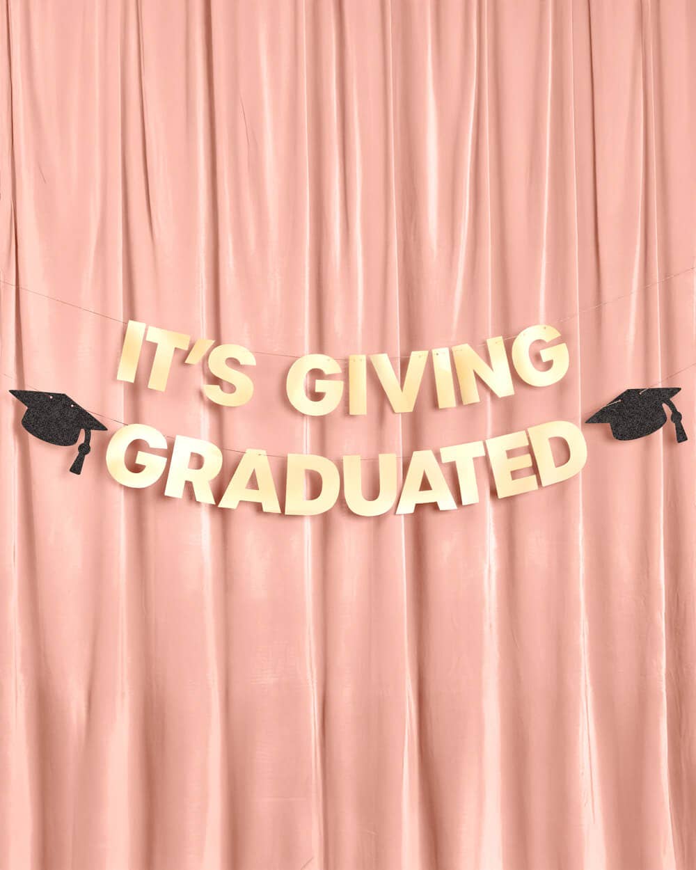 It's Giving Graduated Banner - gold foil banner