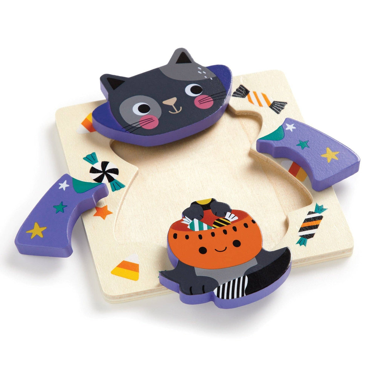 Spooky Friends Set of 4 Wood Puzzles