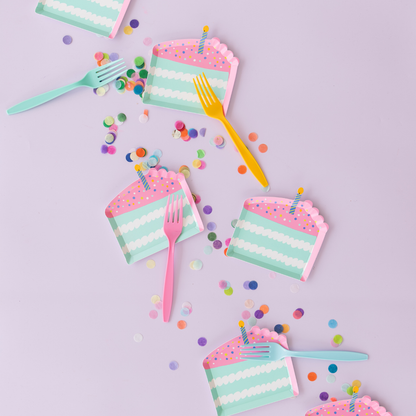 It's A Birthday Cake Slice Canapé Plates