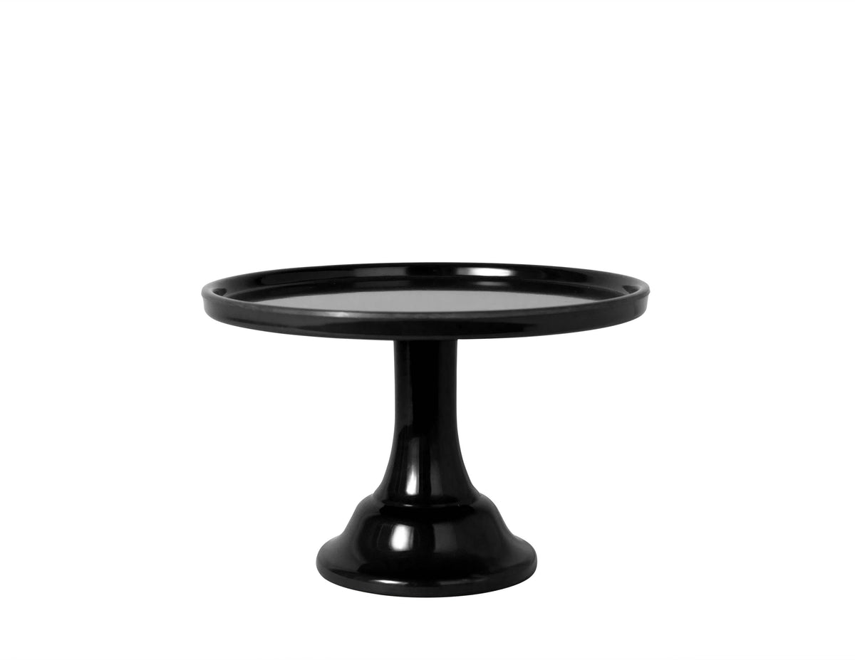 Melamine Cake Stand Small- Ink Black 8.5 inch