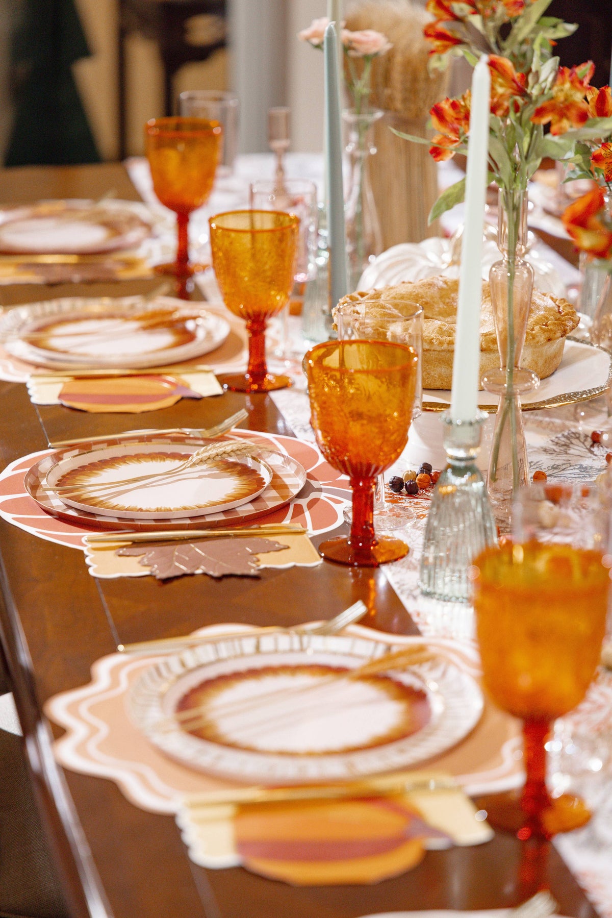 Die Cut Autumn Leaf Shaped Beverage Napkin