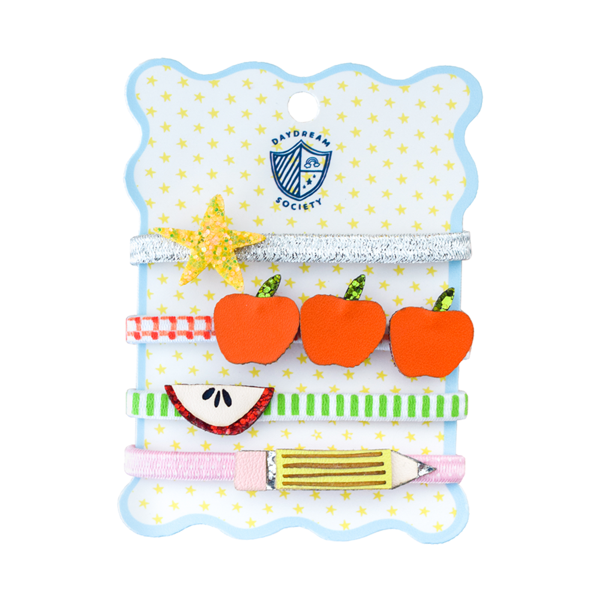 Smarty Pants Embellished Pack of 4 Hair Tie Set