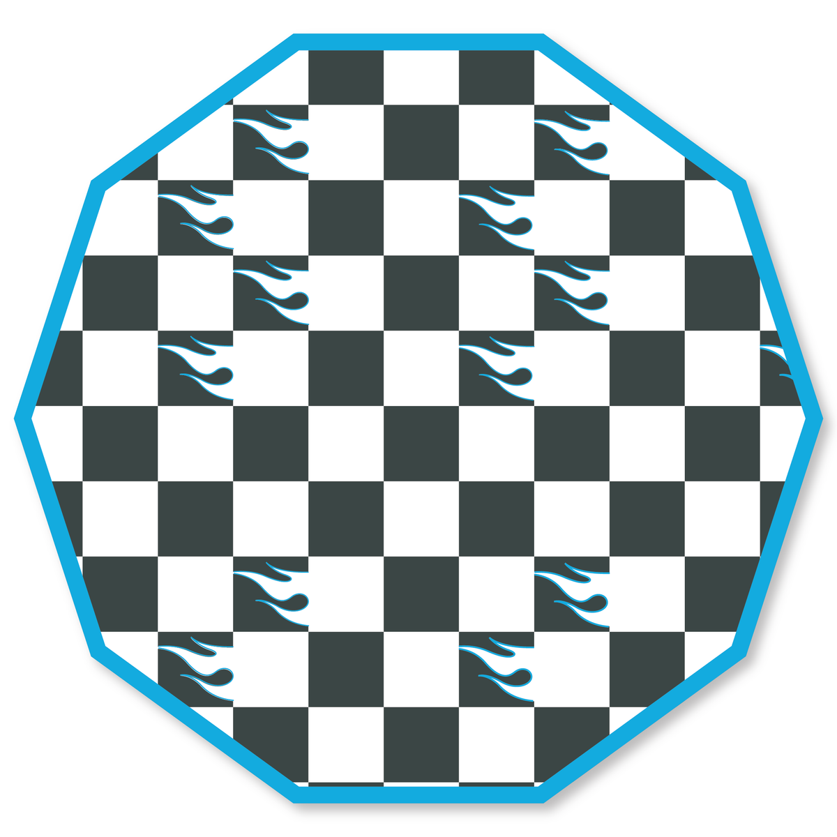 HOT WHEELS™ X BONJOUR FETE BLACK CHECKER LARGE PLATES