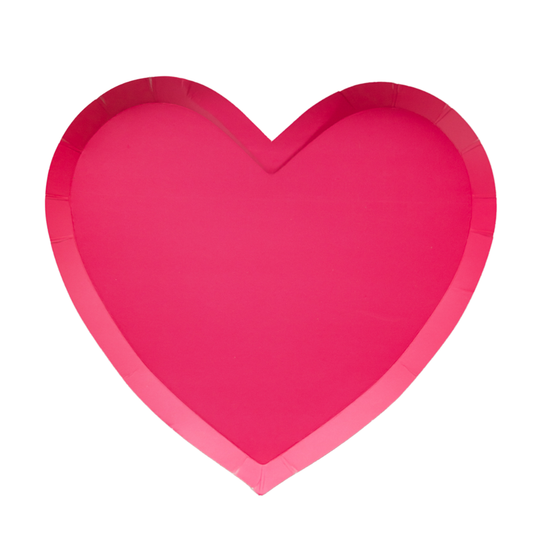 HAUTE PINK HEART SHAPED PLATES