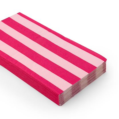 LIGHT & HAUTE PINK SIGNATURE CABANA STRIPE GUEST TOWELS