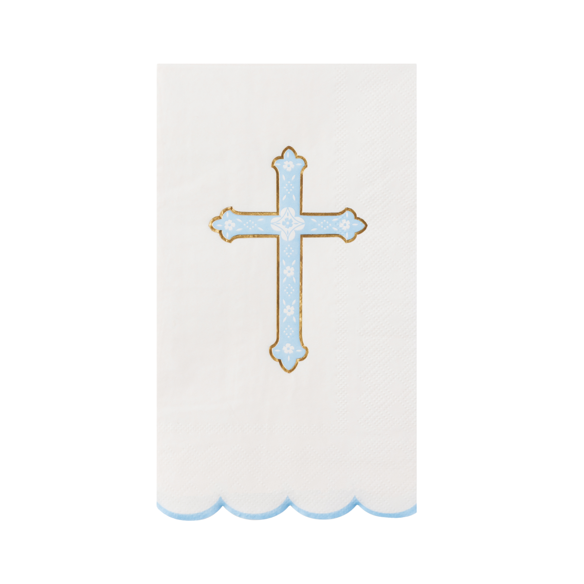 SKY BLUE CROSS GUEST TOWELS