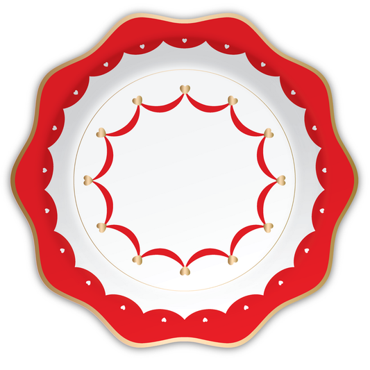 ELEGANT VALENTINE DINNER PLATES