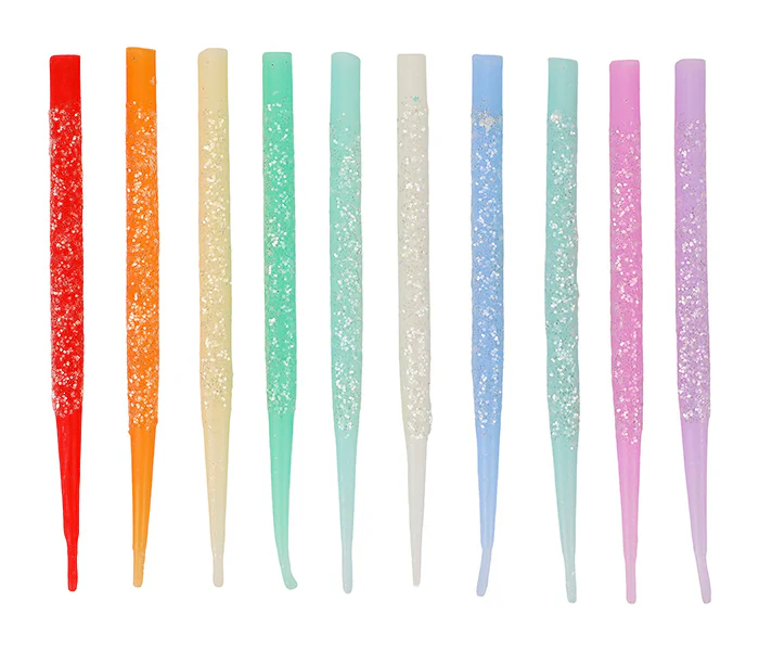 Glitter Wishes Rainbow Birthday Candle Set