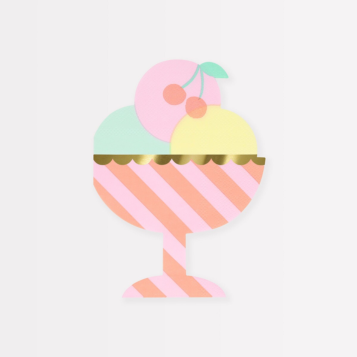 Ice Cream Sundae Napkins (x 16)