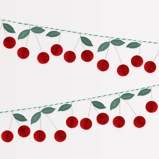 Cherry Honeycomb Garland