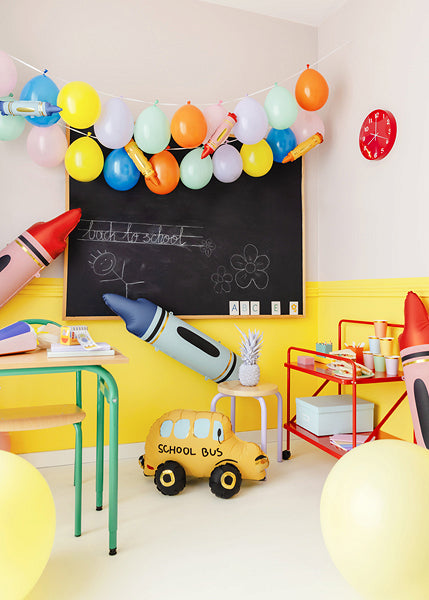 Standing Foil Balloon Bus, 36x66 cm