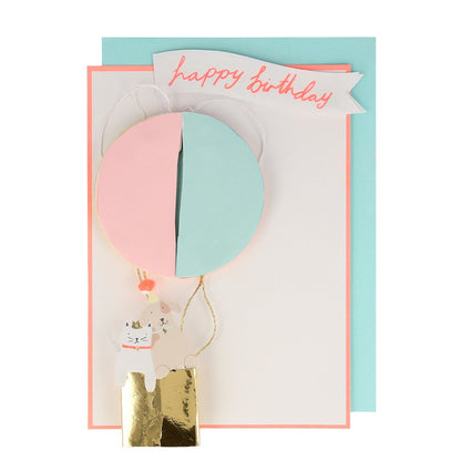 Air Balloon Honeycomb Birthday Card