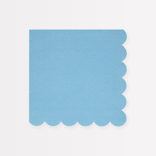 Cornflower Blue Large Napkins (x 16)