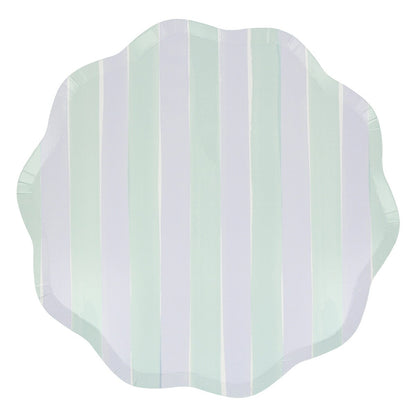 Pastel Stripe Dinner Plates (x 8)