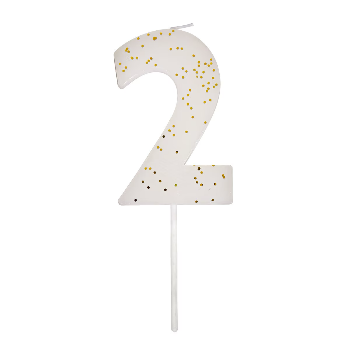 Glitter Number Candle