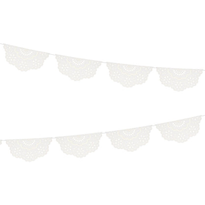 Broderie Anglaise Lace White Pennant Garland