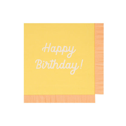 Mixed Happy Birthday Large Napkins (x 16)