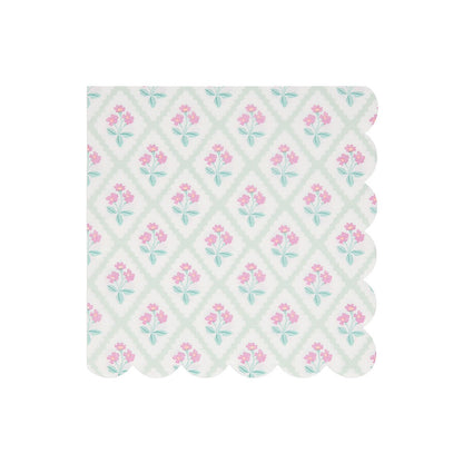 Bloomsbury Floral Pattern Large Napkins (x 16)