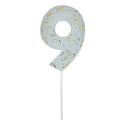 Glitter Number Candle