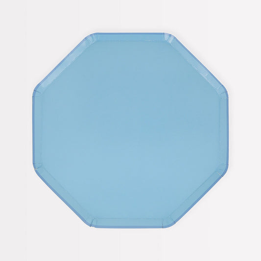 Cornflower Blue Side Plates (x 8)