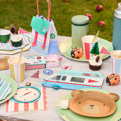 Preppy Stripe Cups (x 8)