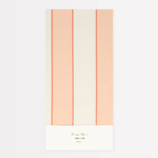 Peach Stripe Tablecloth