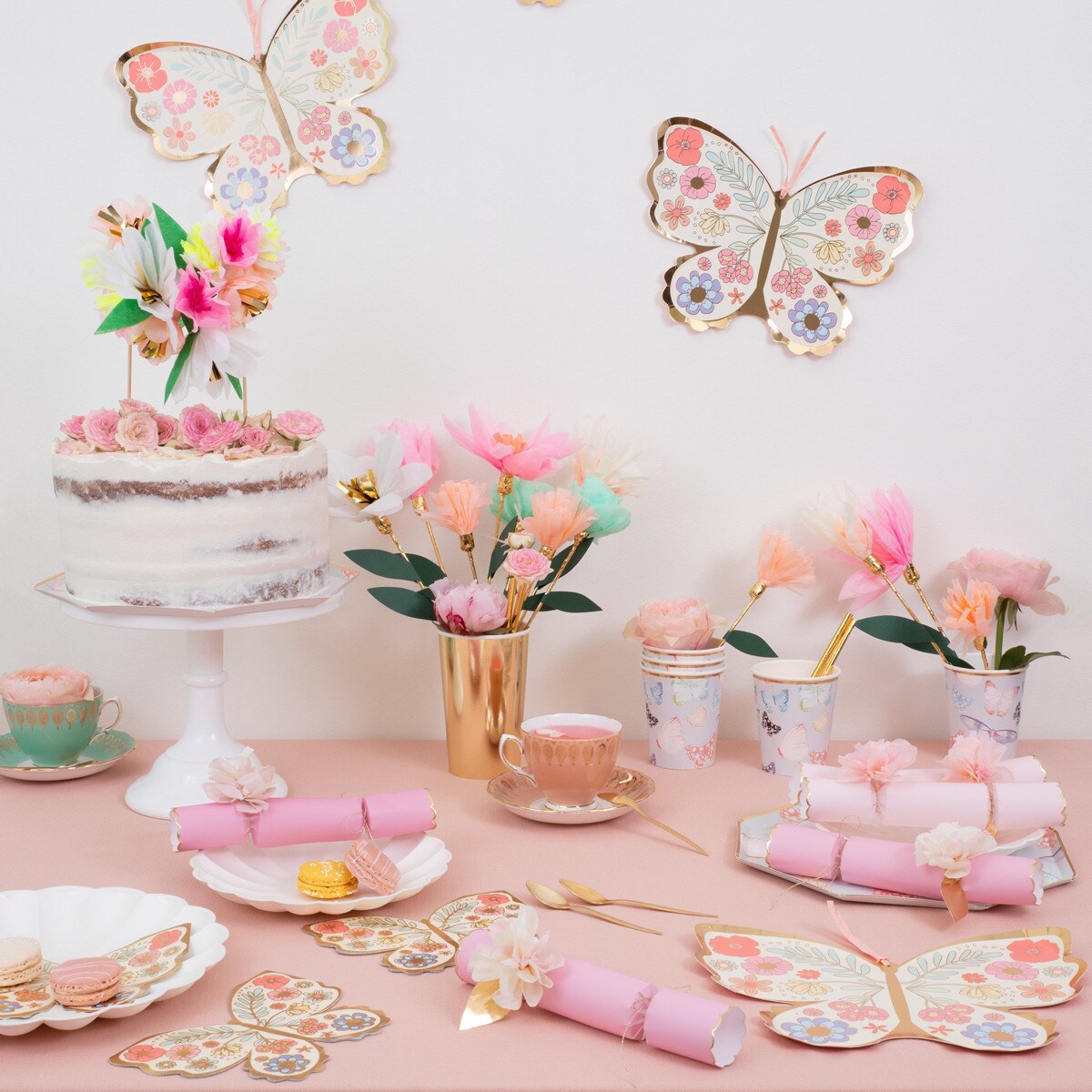 Tissue Floral Crackers (x 6)