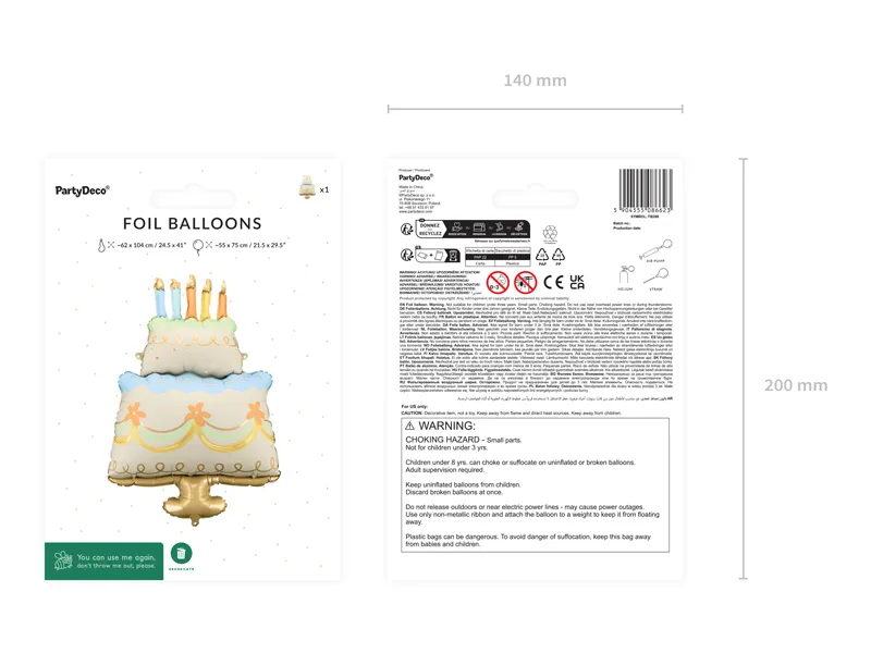 Foil Balloon Cake (62X104CM)