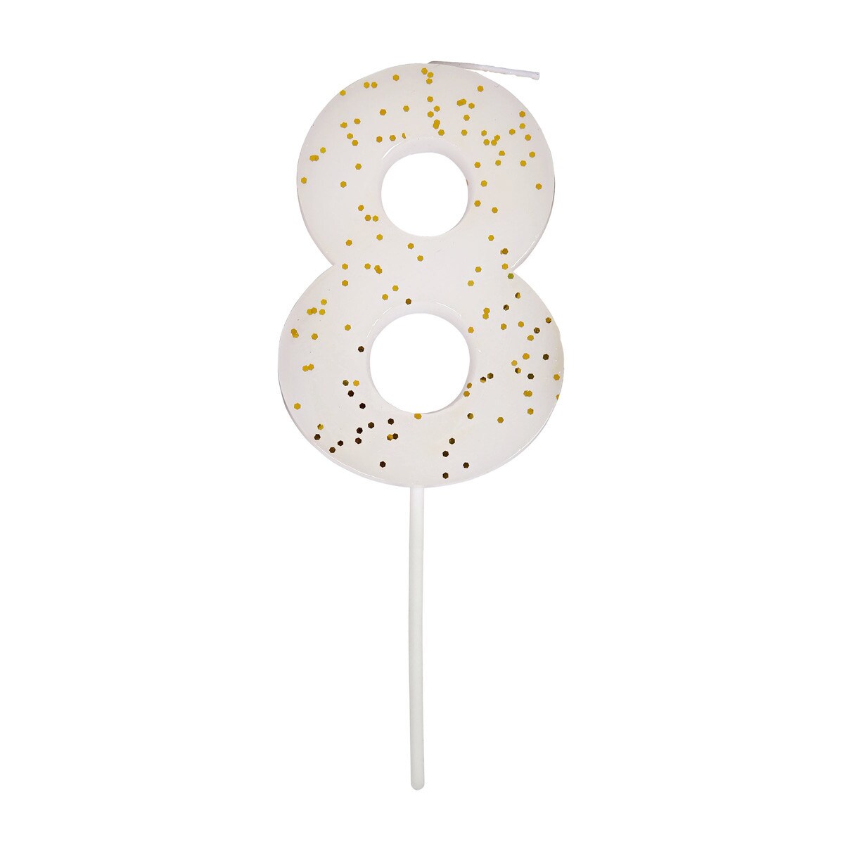 Glitter Number Candle