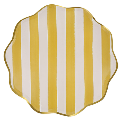 Fall Stripe Dinner Plates (x 8)