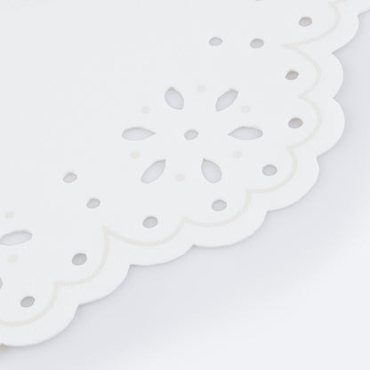 Broderie Anglaise Lace White Small Napkins (x 16)