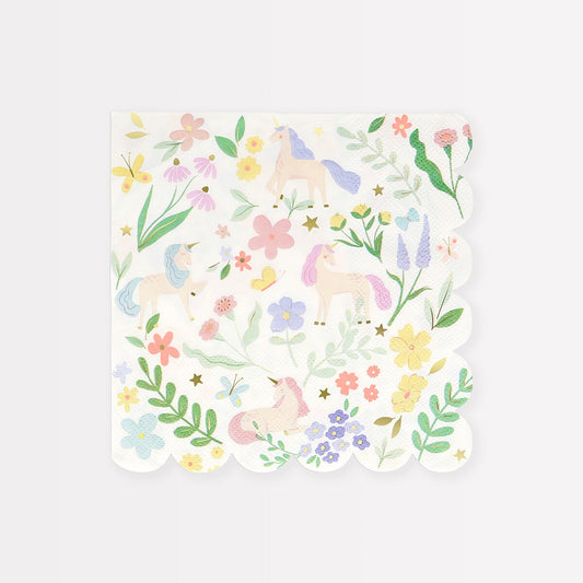 Meadow Unicorns Large Napkins (x 16)