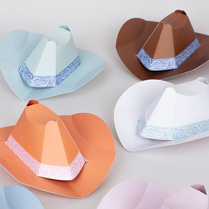Western Mini Party Hats (x 8)